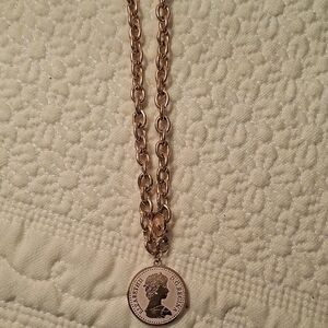 Classic Gold Coin Pendant Necklace for Women